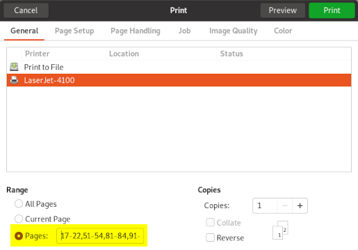 print dialog ubuntu