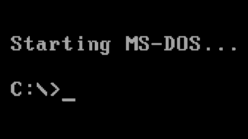 Cursor in Microsoft DOS