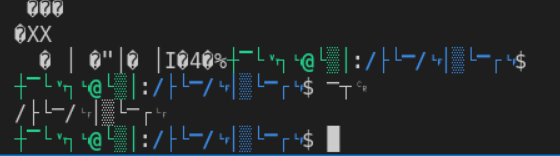 garbled terminal